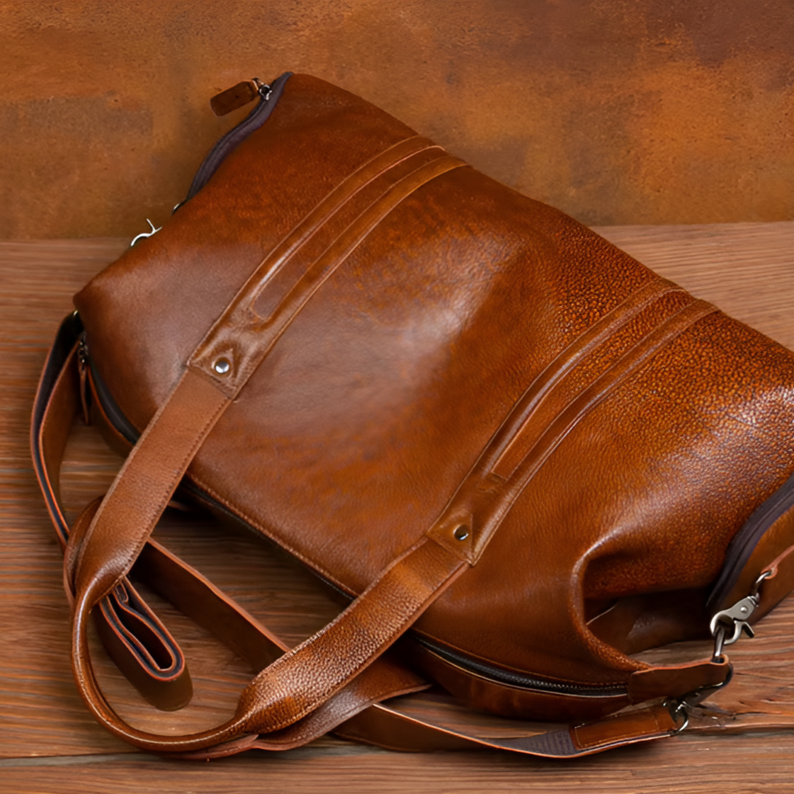 Fontana- Cowhide Leather Duffle Bag